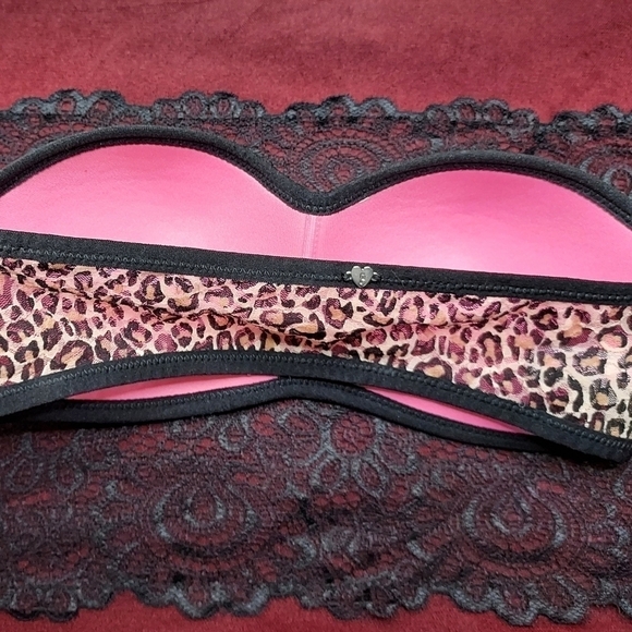 Victoria secret pink strapless bandeau animal print XS/TP NWOT - Picture 7 of 12